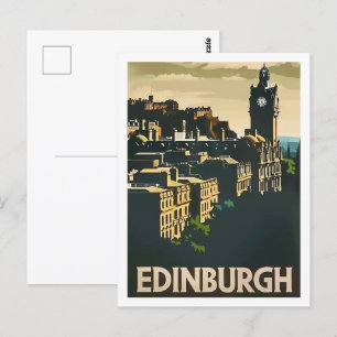 Carte Postale Edimbourg Ecosse Vintage célèbre Travel Place