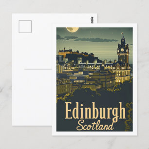 Carte Postale Edimbourg Ecosse Vintage célèbre Travel Place
