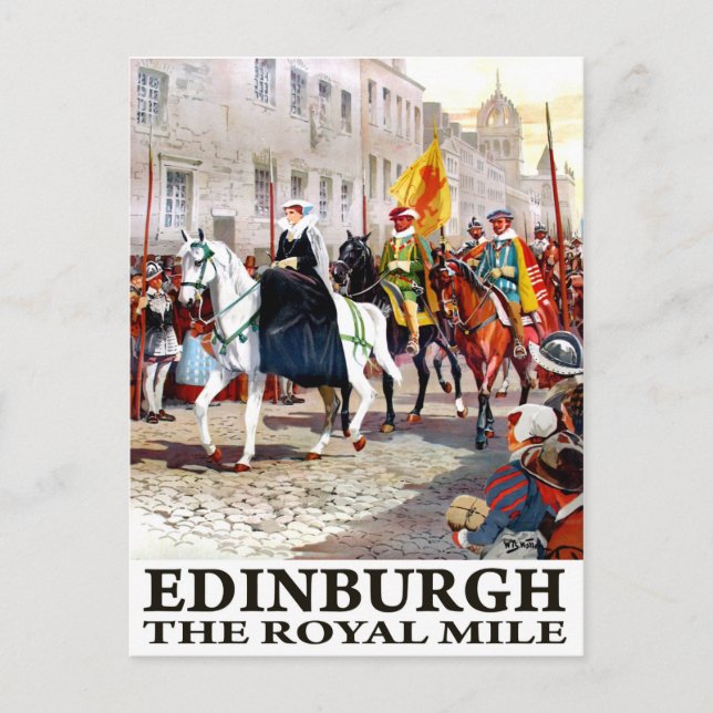 Carte Postale Edimbourg, le mille royal, Angleterre, voyage vint (Devant)