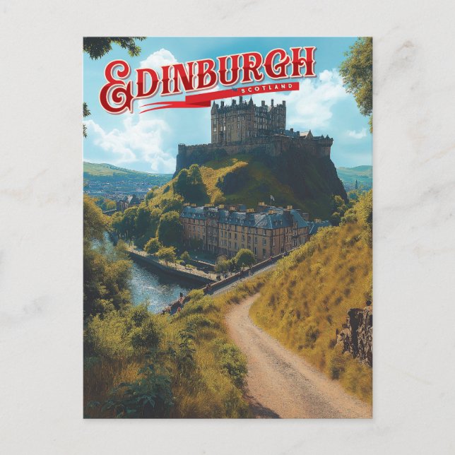 Carte Postale Edimbourg : Un roman écossais bruyant (Devant)