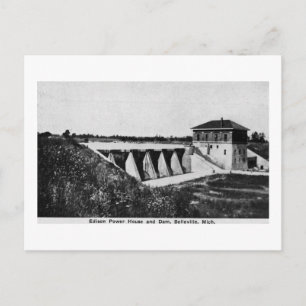 Carte Postale Edison Power House et Dam Belleville, Michigan