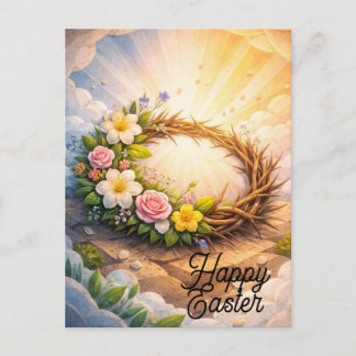 Carte Postale Editable Crown of Thorns Easter Postcard