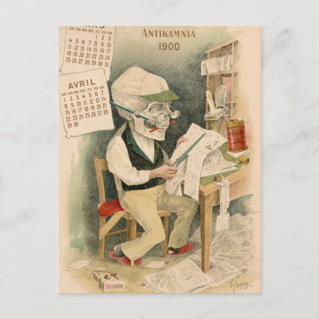 Carte Postale Éditeur de squelette (Devant)