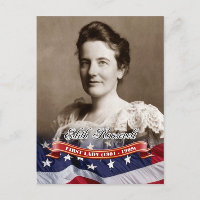 Carte Postale Edith Roosevelt, Première Dame des Etats-Unis (Devant)
