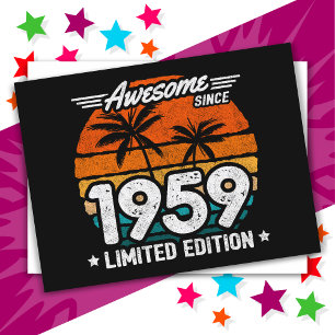 Carte Postale Édition limitée 1959 Rétro Incroyable Depuis 1959