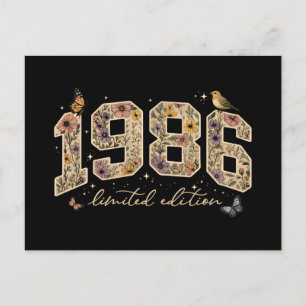 Carte Postale Édition limitée 40e anniversaire floral 1986