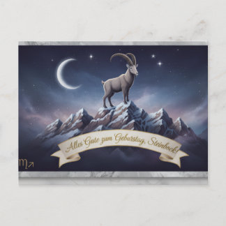 Carte Postale Edle Sternzeichen-Postkarte Steinbock – Alles Gute