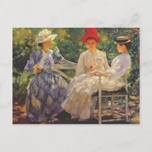 Carte Postale Edmund Charles Tarbell - Dans un jardin