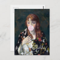 Edna soufflant un bubble gum Joyeux Anniversaire