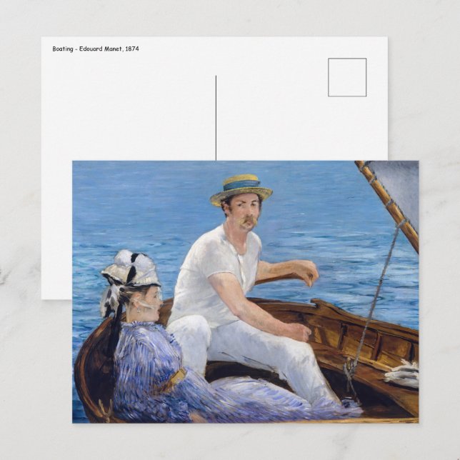 Carte Postale Edouard Manet - Bateau (Devant / Derrière)