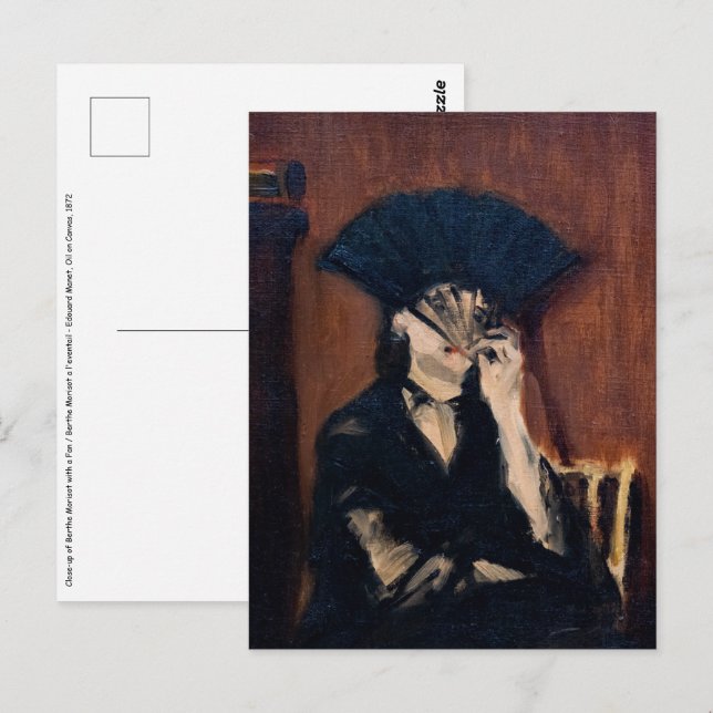 Carte Postale Edouard Manet - Berthe Morisot avec un éventail Ca (Devant / Derrière)