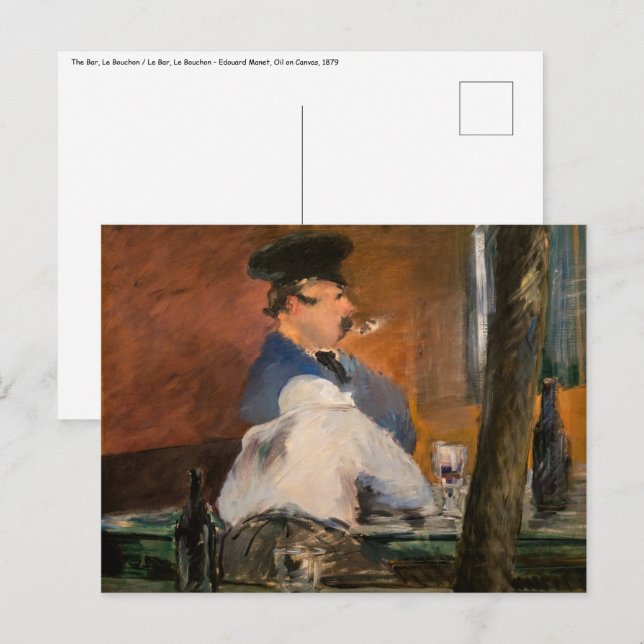 Carte Postale Edouard Manet - Le Bar, Le Bouchon (Devant / Derrière)