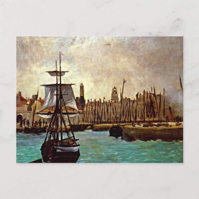 Carte Postale Edouard Manet - Le Port de Bordeaux (Devant)