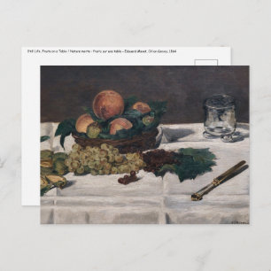 Carte Postale Edouard Manet - Nature morte, Fruits sur table