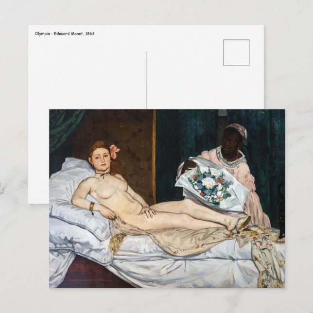 Carte Postale Edouard Manet - Olympia (Devant / Derrière)