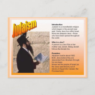 Carte Postale Éducation, Religion, Judaïsme, Introduction