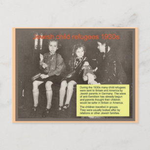 Carte Postale Éducation, religion, judaïsme, réfugiés juifs 1930