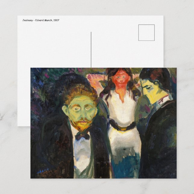 Carte Postale Edvard Munch - Jealousy (Devant / Derrière)