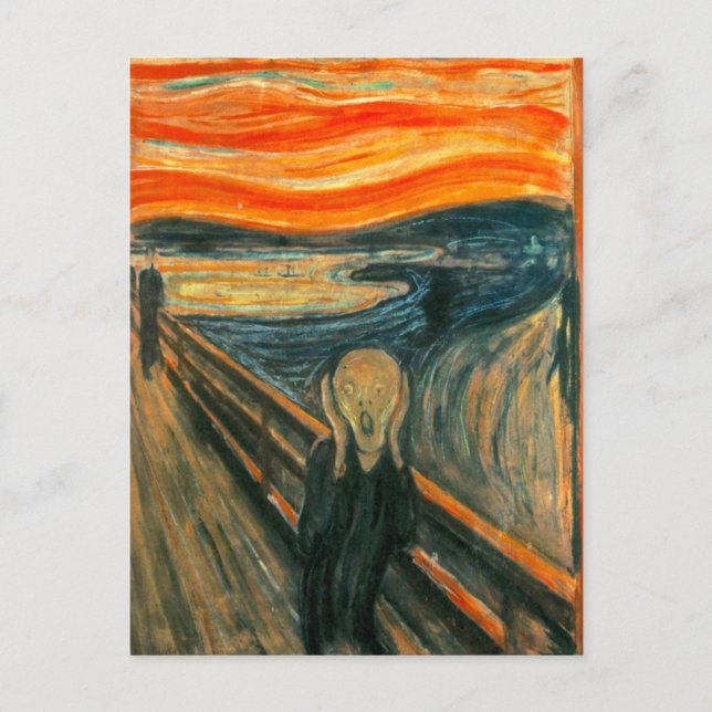 Carte Postale EDVARD MUNCH - Le cri 1893 (Devant)