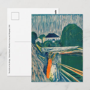 Carte Postale Edvard Munch - Les filles sur le pont, Lithographe