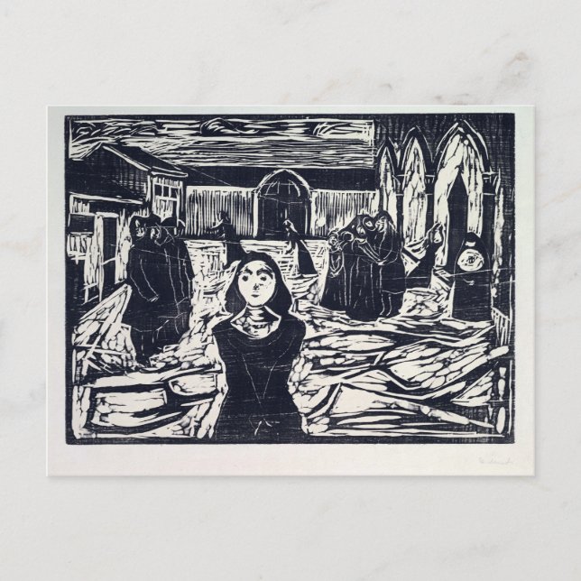 Carte Postale Edvard Munch Les Pretenders La Dernière Heure (Devant)
