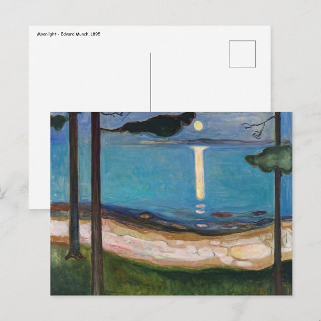 Carte Postale Edvard Munch - Lune (Devant / Derrière)