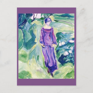 Carte Postale Edvard Munch, Marcher dans le jardin