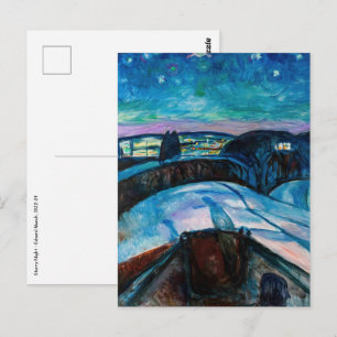 Carte Postale Edvard Munch - Nuit étoilée 1922