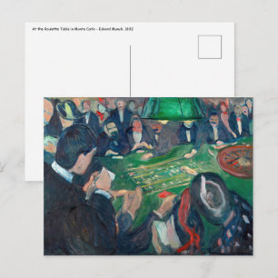Carte Postale Edvard Munch - Table de roulette à Monte Carlo