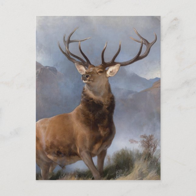 Carte Postale Edwin Henry Landseer | Le Monarque de Glen (Devant)