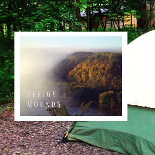 Carte Postale Effigie Mounds, Mississippi Overlook, Foggy, Autom