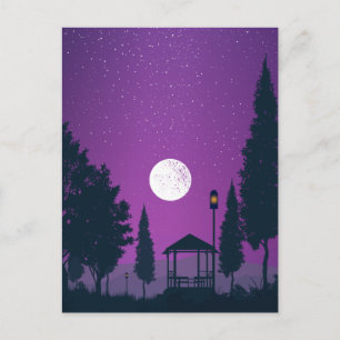Carte postale Effrayant de la nuit d'Halloween