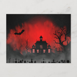 Carte postale Effrayant de la nuit d'Halloween