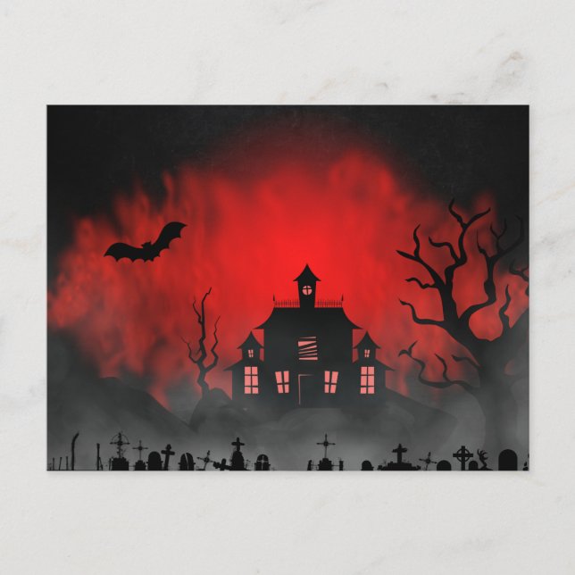 Carte postale Effrayant de la nuit d'Halloween (Devant)