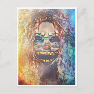 Carte postale Effrayant de la nuit d'Halloween
