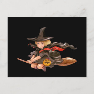 Carte postale Effrayant de la nuit d'Halloween