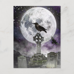Carte postale Effrayant de la nuit d'Halloween