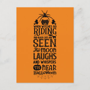 Carte postale Effrayant de la nuit d'Halloween