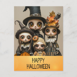 Carte Postale Éffrayant Halloween Anime Girl