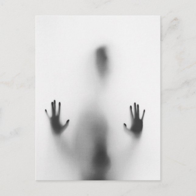 Carte Postale Éffrayant Halloween l'ombre du corps (Devant)