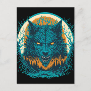 Carte Postale Effrayant loup-garou