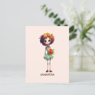 Carte Postale Éffrayant, Mais Cute Zombie Kid - Adorable Macabre