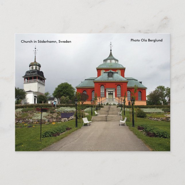 Carte Postale Eglise à Söderhamn, Suède, Pho... (Devant)