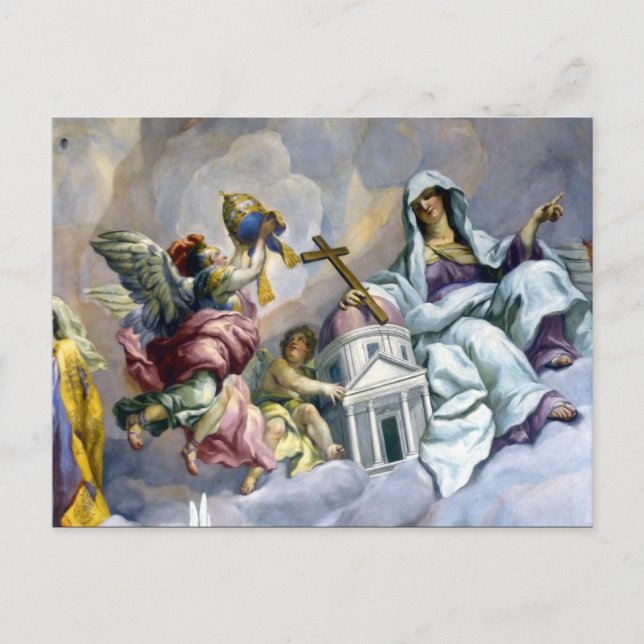 Carte Postale église baroque fresque (Devant)