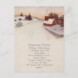 Carte Postale Église Christian Snow Winter