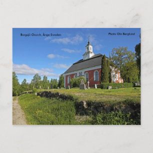 Carte Postale Eglise de Borgsjö, Ånge Suède, Pho...