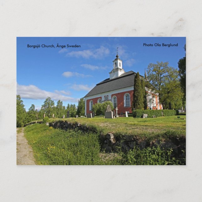 Carte Postale Eglise de Borgsjö, Ånge Suède, Pho... (Devant)