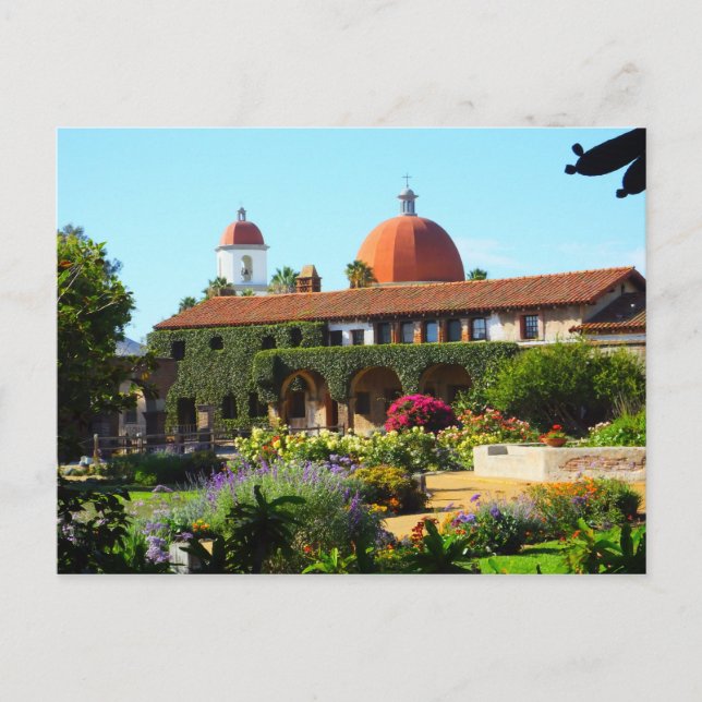 Carte Postale Église de la Mission espagnole de Californie (Devant)