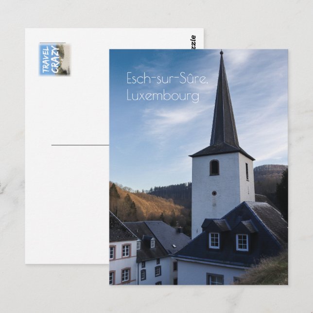 Carte Postale Eglise de la Nativité, Esch-sur-Sure, Luxembourg (Devant / Derrière)