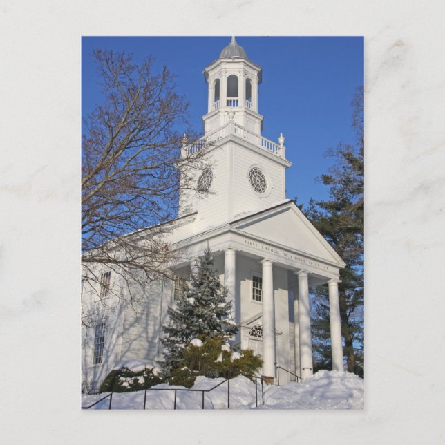 Carte Postale Église d'hiver (Devant)